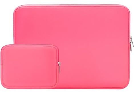 RAINYEAR Housse pour Ordinateur Portable 16 Pouces Petit Sac, Rose Vif | Housse de protection pour MacBook 16 pouces M1 M2 M3 M4 M5 Pro/Max (A3428 A3429 A2141 A2485 A2780 A2991 A3403 A3186)