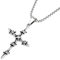 Schmuck-Checker kleines Stacheldraht Kreuz aus 316L Edelstahl Anhänger mit Halskette hochwertiges Herren Geschenk Männerschmuck