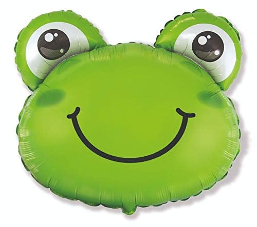 Frosch Froschkopf ca. 80 cm x 80 cm Luftballons Folienballon Party Dekoration Geburtstag