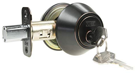 NU-Set Lock | Double Cylinder Deadbolt Keyed Alike Lock | Single Set Deadbolt Lock | Home Improvement & Door Hardware (Oil Rubbed Bronze Finish)