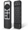 Fintie Fernbedienung Hülle für Apple TV 4K / HD Siri Remote 2022 2021 (3. / 2. Gen) - [Bienenstock Serie] Leichte rutschfeste Stoßfeste Silikon Schutzhülle Slim Case Cover, Schwarz