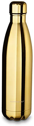 ECHTWERK Trinkflasche Shiny, Gold-Edition, Thermosflasche, Isolierflasche, BPA-frei, Auslaufsicher, Bruchsicher, Flasche für Sport/Uni/Schule/Outdoor, 750 ml