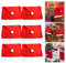 Moxamo Weihnachten Stuhlhussen Weihnachtsmütze Stuhl-Abdeckung, Esszimmerstuhl Schonbezüge Dekorationen Ornamente Set für Weihnachtsinnendekoration, Restaurant, Festival, Partydekoration