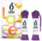 biped LACES 2 paia di lacci antistrappo per scarpe in pelle, stivali, stivali - per scarpe da lavoro, tempo libero e sportive - lacci 100% poliestere, tondi, ø 4 mm z2914(#9 purple,120 cm)