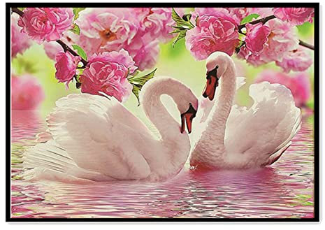 Diamond Painting, DIY Kinder Diamant Painting Bilder, Vogel Blume 5D Erwachsene Groß Vollbohrer Diamant Malerei Cross Stickerei Malerei Kits, für Wohnwand Wand Dekoration Geschenk 70x100cm