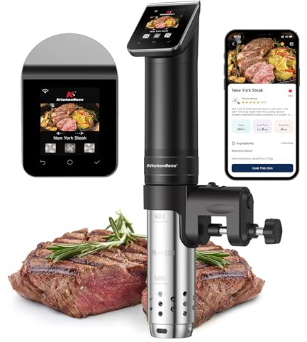 KitchenBoss WiFi Sous Vide Cooker Ultra-quiet 1100W Sous Vide G330