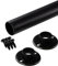 Gedotec Kleiderstange Wandmontage rund | 1 Set Garderobenstange mit 2 Stk Schrankrohrlager Schwarz matt | POLE | Möbelrohr Stahl 600 mm Länge Ø 25mm - 60 kg Tragkraft | Kleiderstange Wand