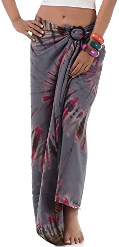 PRINCESS OF ASIA Sarong Pareo Lungi Strandtuch Wicklrock Sarongkleid mit Kokosnuss-Verschluss aus Thailand & Bali