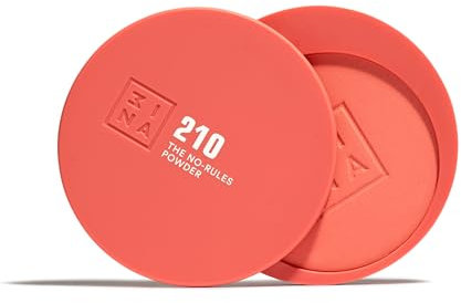 3INA MAKEUP - The No-Rules Powder 210 - Koralle rosa 3-in-1 Kompaktpuder für Augen Lippen und Wangen - Puder mit Hyaluronsäure und Ceramide - Weiches Puder Leichte Formel - Vegan - Cruelty Free