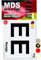 MDS Brand 5cm Design Buchstaben Aufkleber Selbstklebende Klebebuchstaben | Wetterfest Alphabet zum Aufkleben für Briefkasten, Vinyl Buchstaben für Außen & Innen (Schwarz, E)