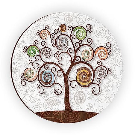 Lupia - Calamita, MAGNETI in Legno Set da 24 Pezzi D.4,5 cm Tree White Decorazione Stampata Albero della Vita, segnaposto ricordino Regalo, bomboniera confettata, pensierino Anniversario Matrimonio