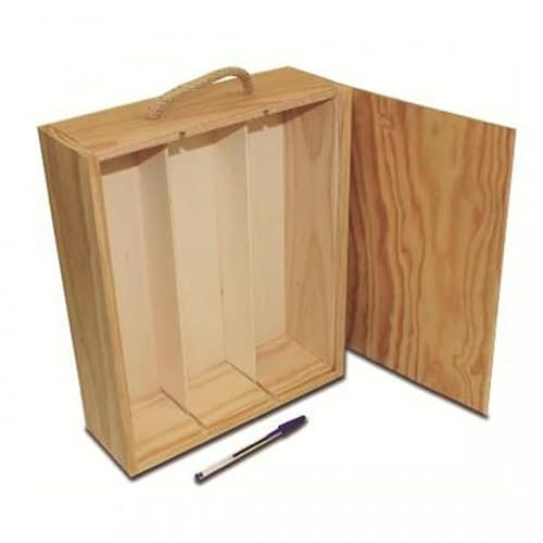 Caja para vinos capacidad 3 botellas