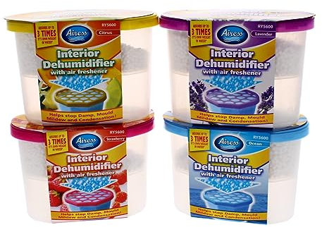 Airess Interior Scented Dehumidifier 500ml | Ocean, Lavender, Citrus, Strawberry Scent
