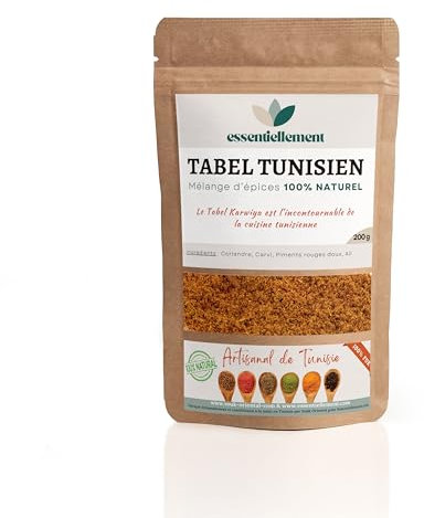 Especia Tabel Karwiya de Túnez 100% natural y artesanal, especia típica tunecina de 4 ingredientes