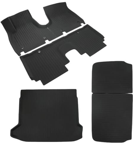 EVERETTE Neue 3D-Bodenmatte, passend for Hyundai IONIQ 5 2022, individuelle Bodenauskleidung, Kofferraummatte, vollständig umgebene Fußpolster, wasserdicht, rutschfest (Size : 6pcs Full Set)