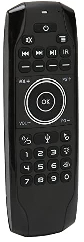 Sprachfernbedienung, G7V PRO 2.4G Drahtlose Fernbedienung, Lernende Fernbedienung für Zuhause, 6 Achsen Gyroskop, Hintergrundbeleuchtung (G7V PRO)