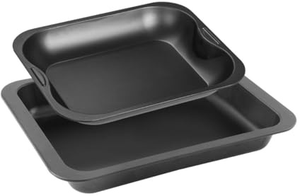 Zenker 9914850 2er Set Rechteckige Auflaufform, Ofenform, Auflaufform, Auflaufform, Lasagneform, Stahl, 37 x 27 x 5 cm