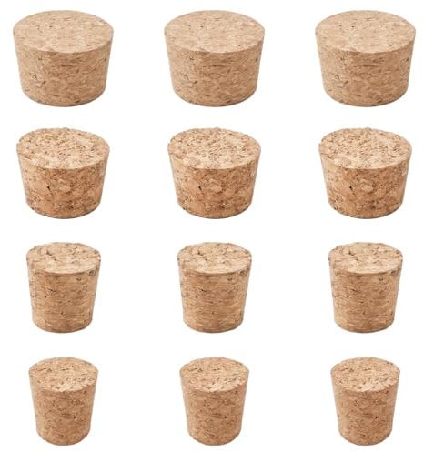 INCREWAY Konische Weinflaschenverschlüsse, gemischte Größe mit Korkkugel, natürliche Weichholzstopfen für Wein- und Glasflaschen, 27 Stück