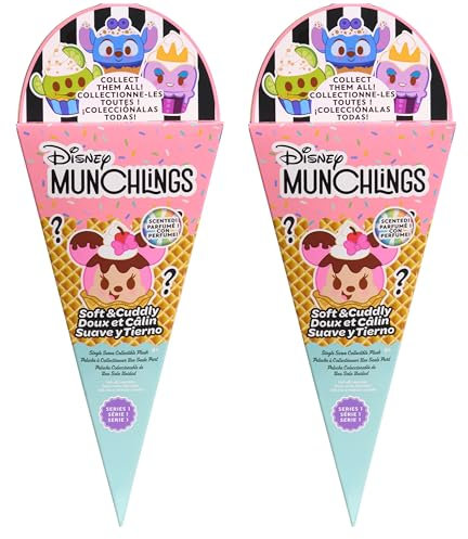 Just Play Disney Munchlings Plüschtiere, mit Duft, für Kinder, 2 Stück