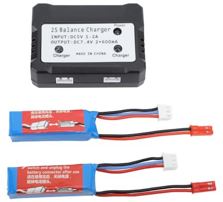 7,4 V 400 MAh RC Lipo Akku mit 2S Balance Ladegerät für 1/28 RC Auto K989/K989/284161 20C Lipo Akku