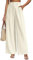Yuson Girl Weite Hosen Damen Lockere Palazzo Hose Hohe Taille Stoffhose Lässig Gerade Beinform Hosen Einfarbig Hose Weites Bein Lang Elegant Freizeit Anzughose Damen mit Tasche(Beige, S)