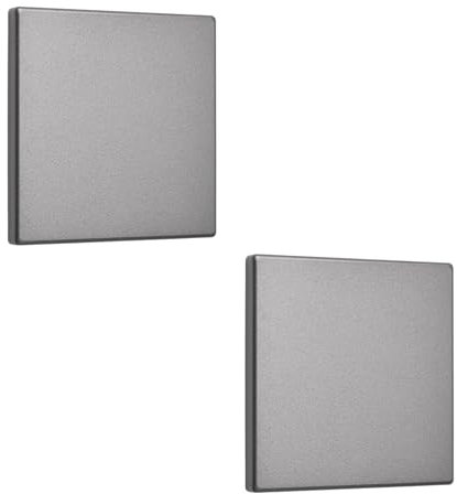 UFURMATE Blank Cover Wall Plate, 2PCS 3.39 x 3.39 Plastic Screwless Blank Wall Plate One Gang Blank Device Outlet Cover Electrical Covers for Unused Outlets or Switches (Grey)