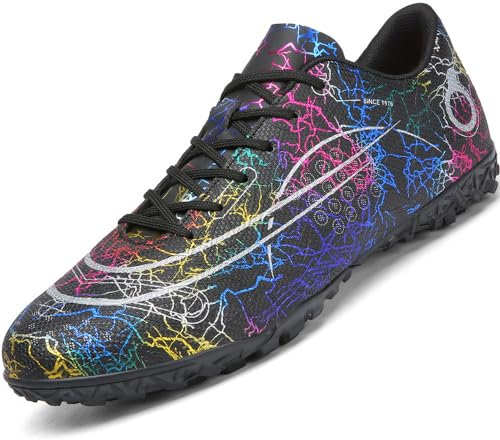 VTASQ Zapatos de Fútbol Niño Profesionales Zapatos de Entrenamiento Adolescentes Aire Libre Deporte Atletismo Botas de Fútbol Cesped Artificial Zapatillas de Fútbol