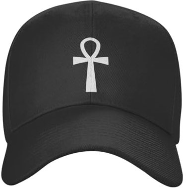 Baseball Cap Ankh-Symbol Altägyptisches Schwarz Trucker Hut Verstellbare Baseballkappe Unisex Baseballmütze Für Outdoor Running Reisen