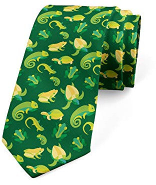 kljzzr Cravatta Uomo Moderno Multicolore, Verde lime, Taglia unica