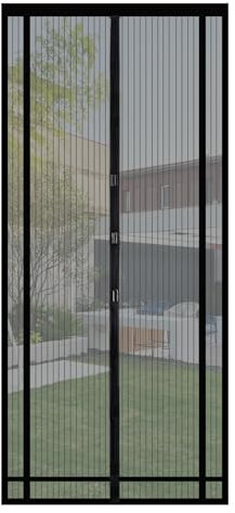 Sekey 120x210cm Cortina Mosquitera Magnética para la Protección Contra Insectos, el Mosquitera Magnético Ideal para Puerta de Balcón, Puerta de Terraza (se Puede Cortar en Altura y Ancho), Negro