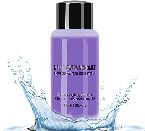 Acrylic Nail Liquid Monomer 40ml Non-Yellowing Manicure Crystal Powder Carving Fluid, Monomer Acrylic Nail Liquid
