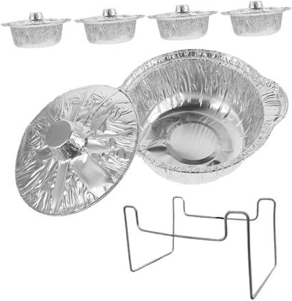 Mipcase Set Da 5 Pezzi Di Teglie in Alluminio Grandi Per Griglia Per Torte E Biscotti Per Cucinare Allaperto in Campeggio