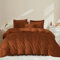 Covebett Flanell Bettwäsche 220x240 Karamell Braun Uni Winter Warm Shaggy Coral Fleece Cashmere Touch Winterbettwäsche Flauschig Samt Biber Bettbezug mit Reißverschluss und 2 Kissenbezug 80x80cm