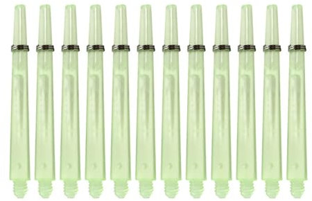 TingHaoO 12 Stück 4,5 mm Schraubgewinde, transparenter Dart-Schaft mit Edelstahlringen, Kunststoff-Dart-Schäfte, Dart-Zubehör
