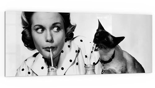 DEQORI Küchenrückwand Glas | Motiv Vintage Genuss | 125x50 cm cm | Bad- oder Herd-Rückwand | Herdblende Spritzschutz für Küche & Badezimmer | Moderne Deko für Fliesenspiegel