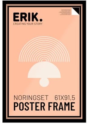 Grupo Erik -Bilderrahmen 61x91,5 cm Posterrahmen 61 x 91,5 cm Bilderrahmen Schwarz aus MDF Holz