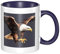 Adler Keramiktasse, zweifarbig, 325 ml, Kaffee- und Teetrinkbecher mit 3D-Muster, lustige Tassen für niedliche Geschenke
