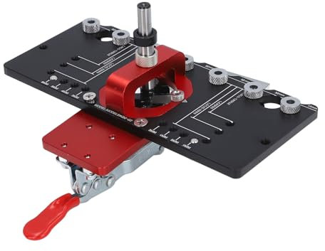 HUAHAIZY Complete Set 35mm Hinge Jig Kit, Drilling Guide Drill Guide Jig Versatile Hole Settings Sturd Adjustable Drill Guide Concealed Hinge Jig for Most Cabinet Doors, American European