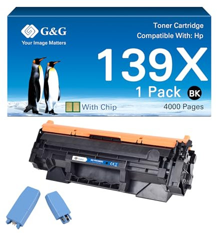 G&G Toner Kompatibel mit HP 139X 139A mit Chip für HP Laserjet Pro 3002dn 3002dw MFP3102fdw MFP3102fdn Toner