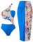 TYUIOP Badeanzug Damen Sport, Bikini Damen Bauchweg High Waist Push Up Bikini Sets Zurück Kreuzen Große Brüste Bademode Sexy Badeanzug Strandbikini Bikinis Damen Bunt Tankini Oberteil Damen Bauchweg