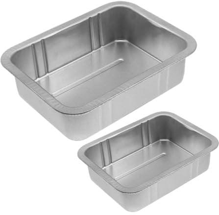 Mobestech 2pcs Oil Drain Pan Replacement Oil Pan Metal Oil Drain Pan Automotive Oil Container Large Oil Drip Pan Oil Tray for Truck Car Oil Change Catch Basin