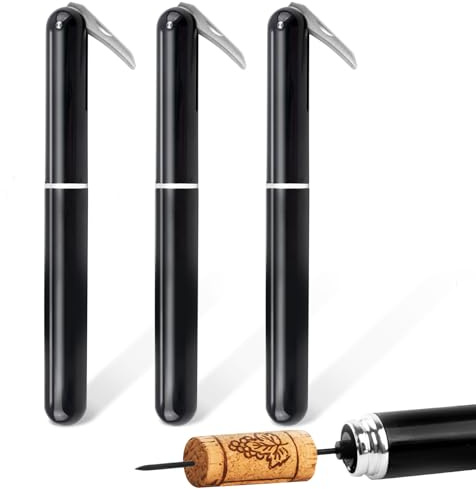 FBBULES Korkenzieher Druckluft, Weinöffner Druckluftkorkenzieher, Tragbar Luftdruck Weinöffner für Weinflaschen, Geschenk für Weinliebhaber, Partys, Hochzeiten, Camping