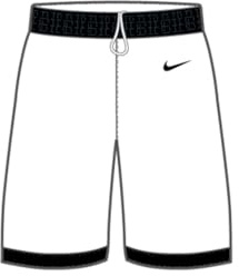 Nike Herren Bermuda Shorts Mens Team25 Basketball Stock Short - White