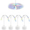 Ventilador Repelente De Moscas, 4Pcs Controlador De Trampas Para Mosquitos Con Cuello De Cisne Flexible De 360°, Luz LED Eliminación Física De Insectos Con Gancho Para Colgar Ideal Para Fiestas BBQ