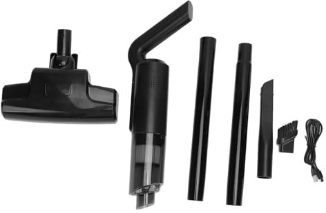 SIXRUN 9000 Pa Cordless Handheld Vakuumreiniger, Mini -Vakuum mit Bodenbürste, Tragbares Auto -Vakuum für Zuhause, Büro, Bett, Sofa, Abtrennbarer Röhre, 4000 -mAh -Batterie für Autos (Black)