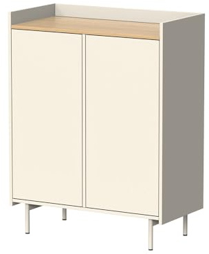 Vicco Kommode Velina, Creme 80 x 103 cm | mit 6 Fächern, zur Aufbewahrung von Haushaltsgegenständen geeignet