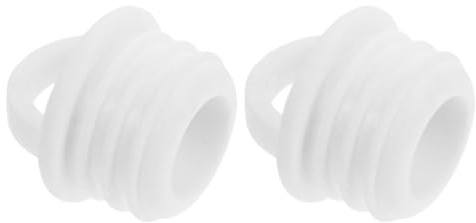 FRCOLOR 2pcs Mop Bucket Plug Stopper Rubber Drain Outlet Seal for Water Container and Mop Bucket, Maintains Shape and Stops Water Flow, White, Suitable for Offices and Shopping Malls