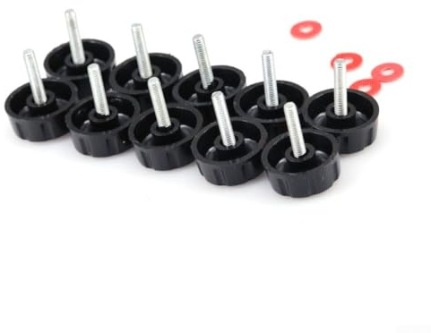 10-Piece Steel Fishing Reel Handle Screw Kit for Conventional Lure Reels - Precision Fit for Common Reel Models (Handle cover Black)