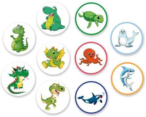 10 Pcs Potty Training Stickers, Toilet Target Potty Stickers, Toilet Training Stickers, Reusable Thermochromic Color Changing Fun Sticker for Home Daycare Travel