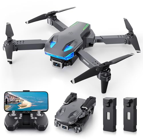 Foldable Drone with Camera for Kids/Adults/Beginners | Foldable RC Quadcopter Toys, Birthday Present for Boys Girls